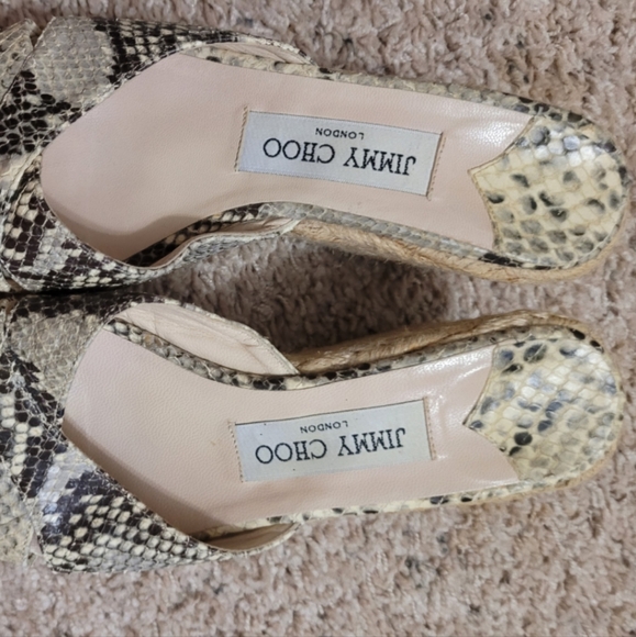 Designer JIMMY CHOO Snakeskin Wedges Aut… - Picture 2 of 11
